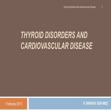 Thyroid disorders and heart