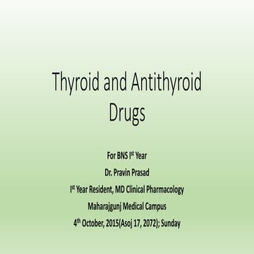 Thyroid and antithyroid drugs