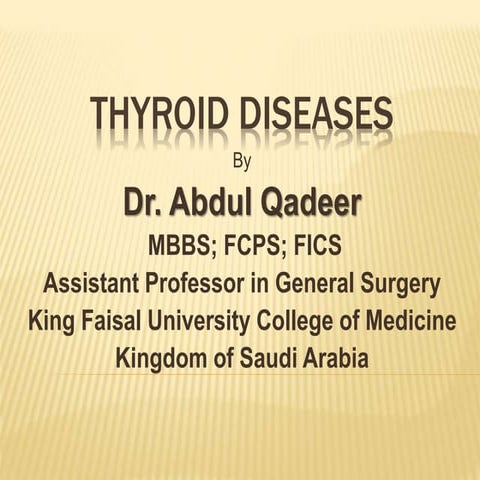 Thyroid diseases