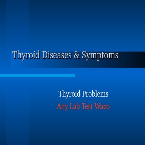 Thyroid diseases symptoms