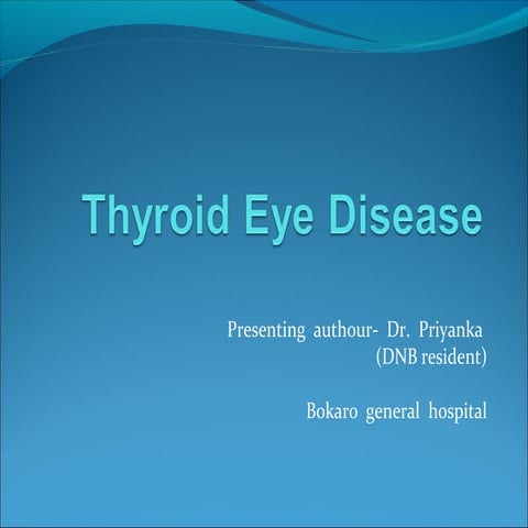Thyroid eye disease presentation