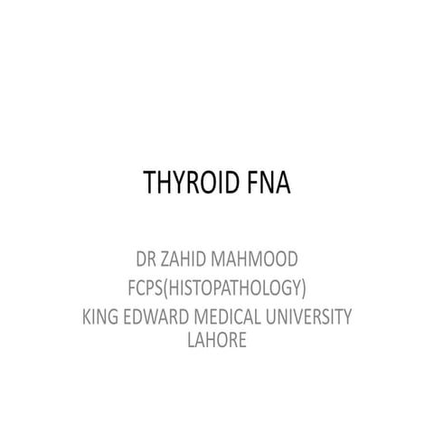 Thyroid Fna,bethesda system