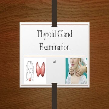 Thyroid gland examination