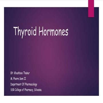 Thyroid hormones | PPT