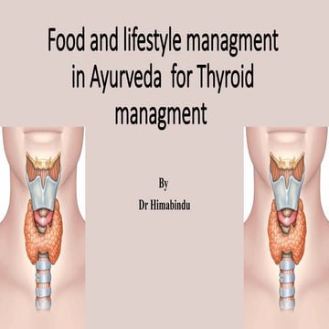 pathophysiology of thuroid and ayurvedic managment