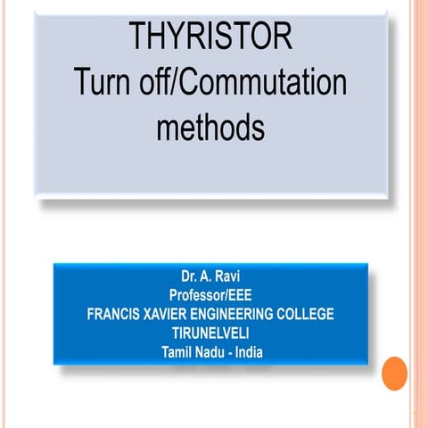 Thyrstors turn off methods