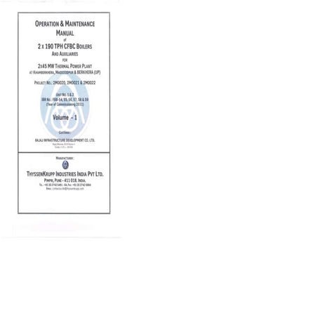 Thermax IR CFBC BOILER U BEAM TYPE | PDF