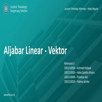 Presentasi Aljabar Vektor
