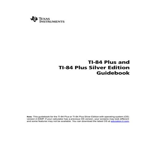TI 84/84+Guidebook