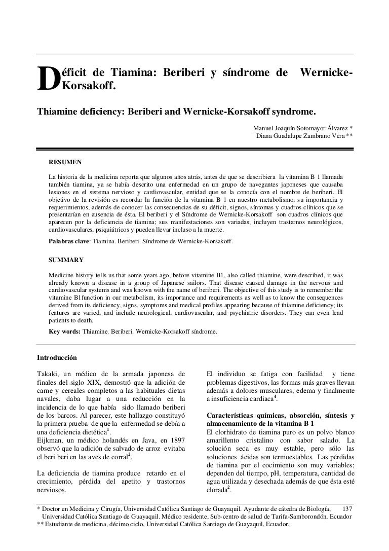sindrome di beri beri