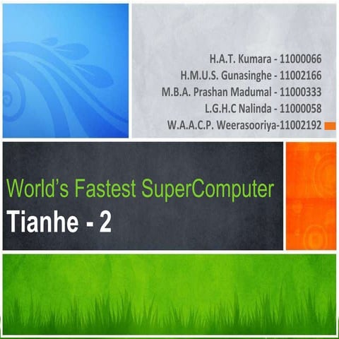 World’s Fastest Supercomputer |  Tianhe - 2