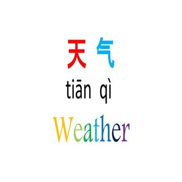 Tian qui (Weather) - Foreign Language 1 (Mandarin) Report 