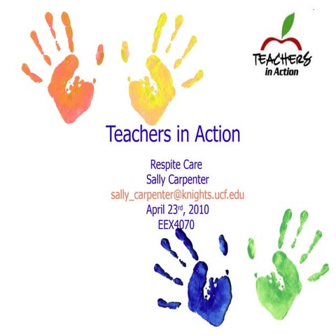 Teachers In Action Respite Care