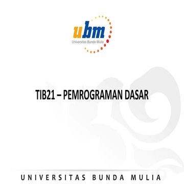Konsep Dasar Pemrograman dengan menggunakan bahasa python