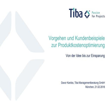 Tiba M Produktkostenoptimierung 