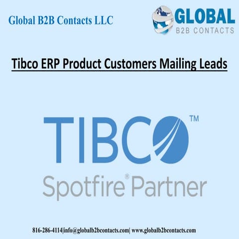 Tibco ERP product customers mailing leads