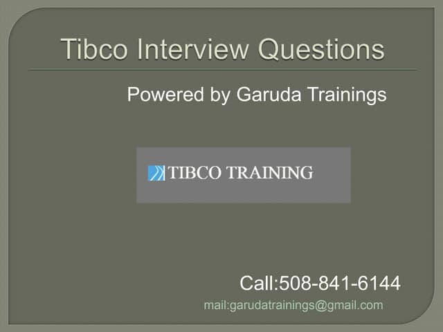 Tibco Interview questions