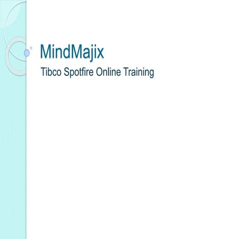 Tibco spotfire online training
