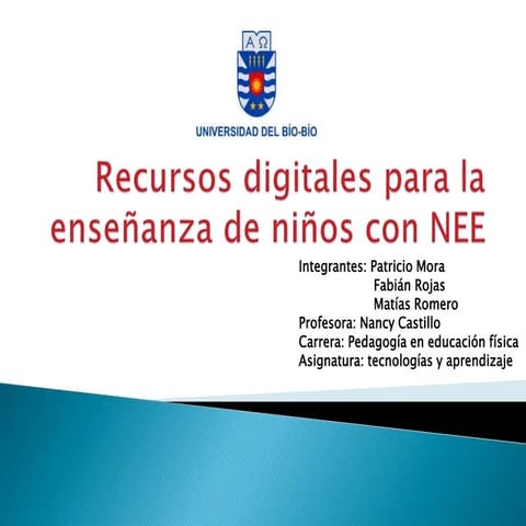 Recursos digitales para la enseñanza de niños con NEE
