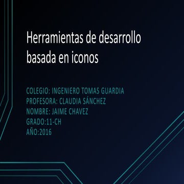 herramientas de desarrollo basada en iconos