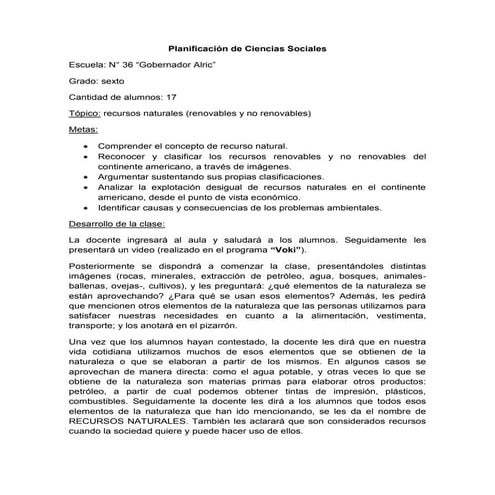 PLanificación recursos naturales