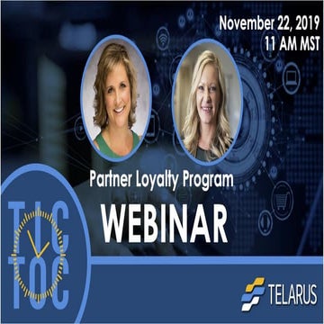 Amy Bailey, VP of Marketing, presenting Telarus Loyalty Program