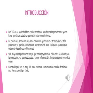 Presentación sobre las TIC en la sociedad | PPTX