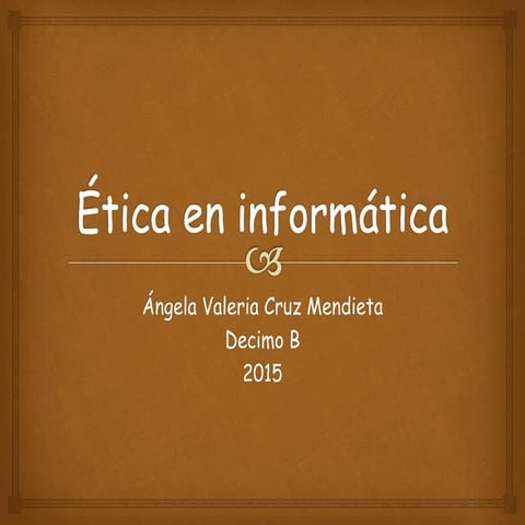 Etica informatica | PPTX