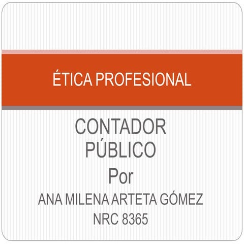 éTica profesional