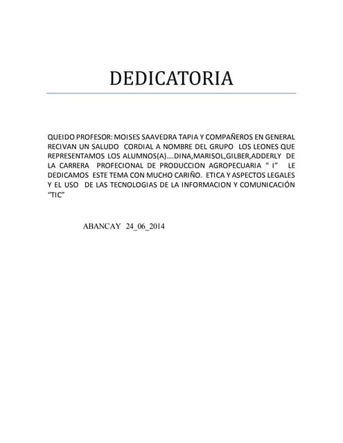 ÉTICA Y ASPECTOS LEGALES
