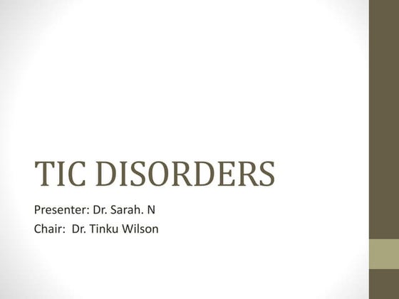 Tourette Syndrome and Neurobiology Analysis | PDF