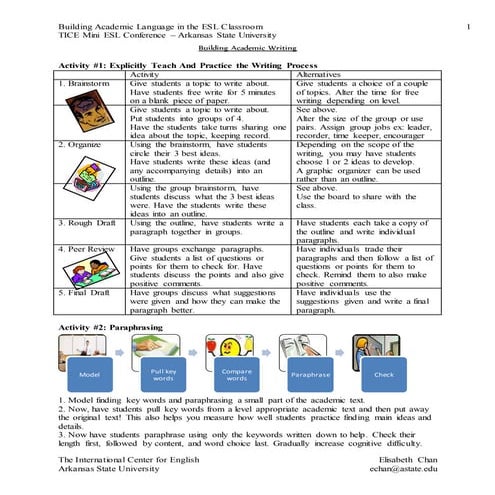 TICE - Building Academic Language in the Classroom