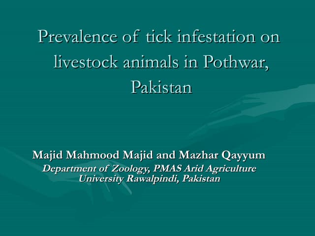 Tick infestation majid m. m.
