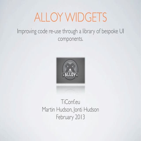 Creating Alloy Widgets