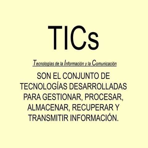 Tics características clasificación | PPSX