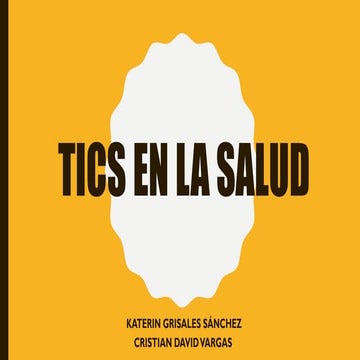 Tics en la salud  trabajo final