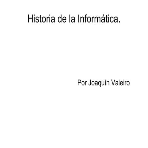 Historia de la Informática