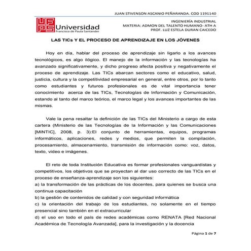 Ti cs y el aprendizaje