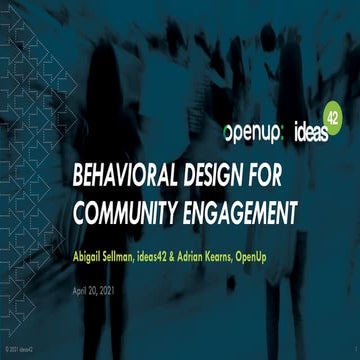 Understanding the small hurdles that block community engagement, with behavio...
