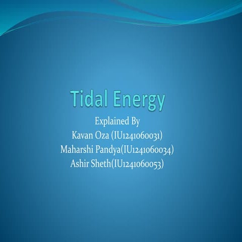 Tidal Energy