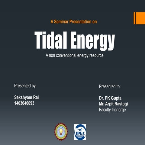 Tidal energy