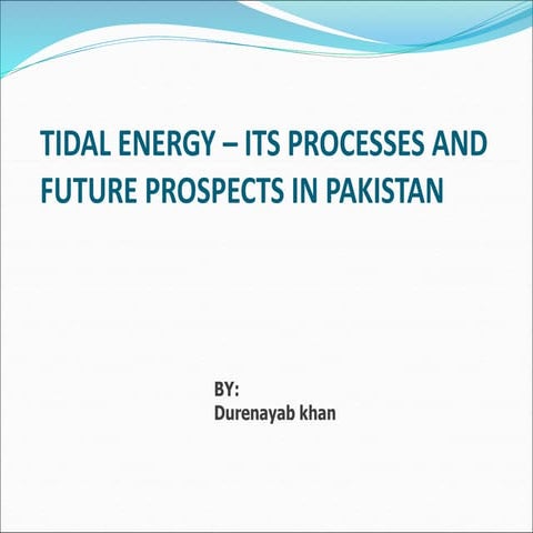 Tidal energy