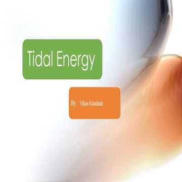 Tidal energy