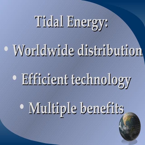Tidal energy overview7