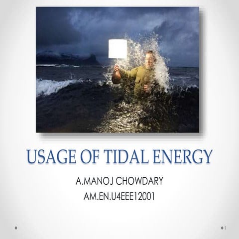 Tidalpower and its future scope