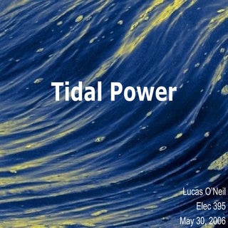 Tidal power
