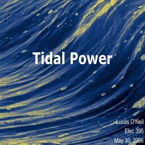 Tidal power