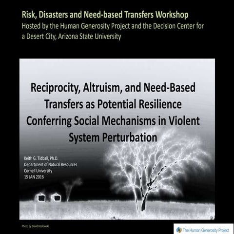 Reciprocity, Altruism, & Need-based Transfers as Potential Resilience Conferr...