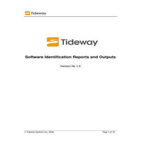 Tideway   Software Identification