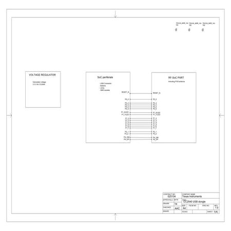 CC2540 Bluetooth Low Energy Reference Design Schematic